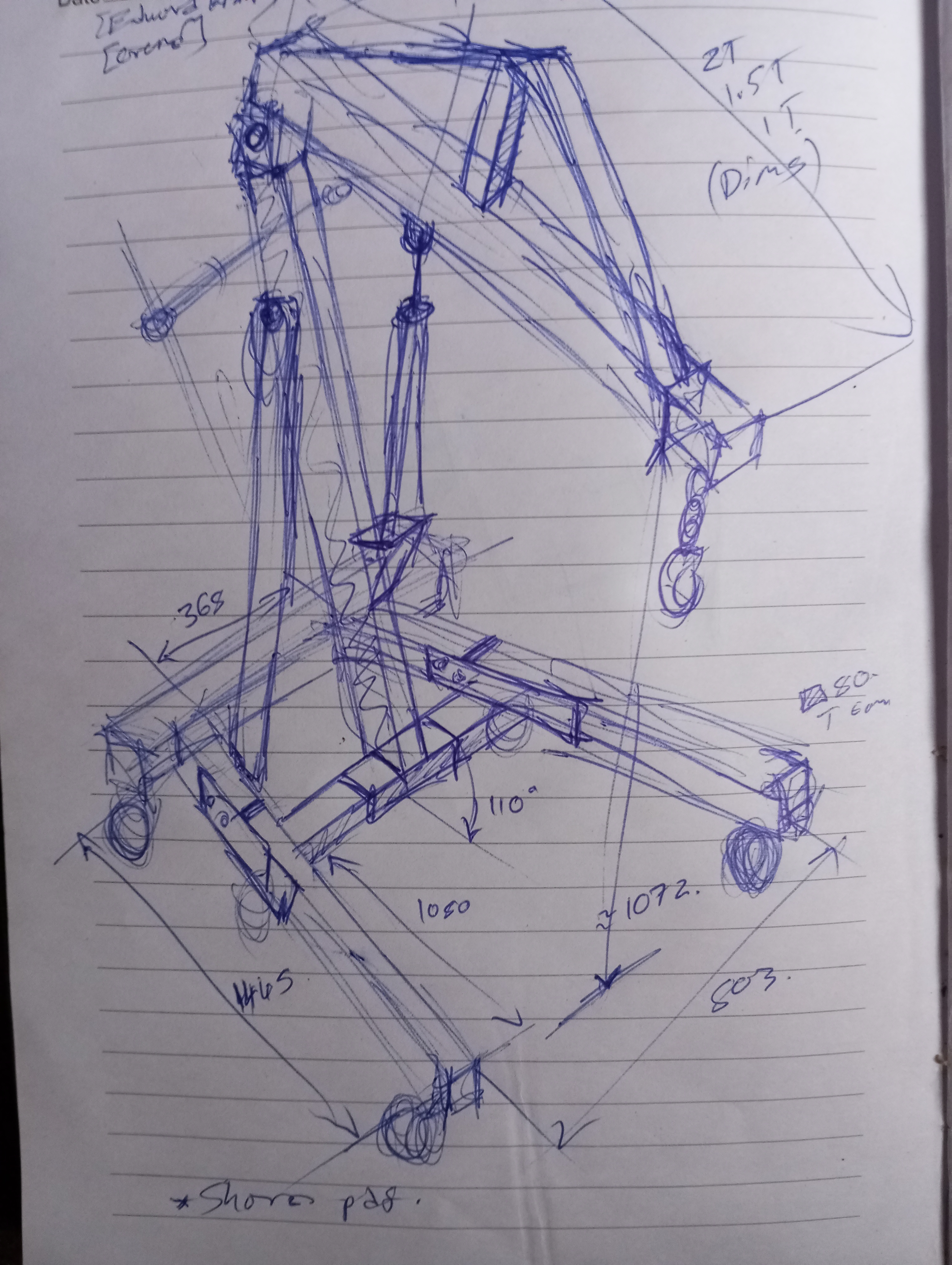 4ton Workshop Crane Sketch